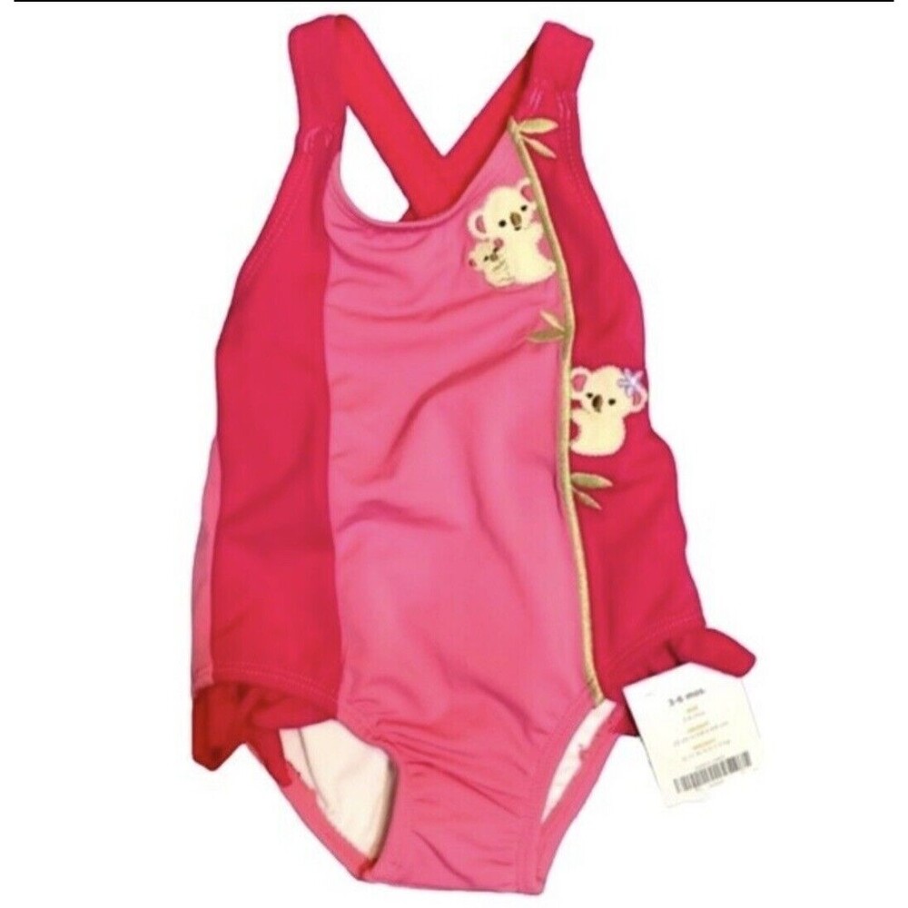 New GYMBOREE Koala One-Piece SWIMSUIT Infant Girl Size 3-6 Months